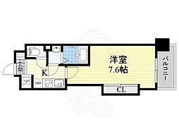 Luxe難波西3 1Kの間取図画像