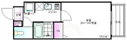 ARIOURA日本橋 1Kの間取図画像