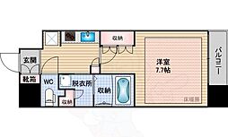 アーバネックス心斎橋 1Kの間取図画像