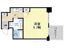 エグゼ難波南6 1Kの間取図画像