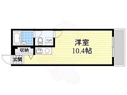 ライオンズシティ難波南 ワンルームの間取図画像