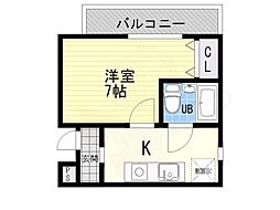 カーサ・イイノ 1Kの間取図画像