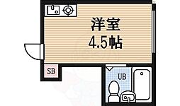 昭和グランドハイツ恵美須 ワンルームの間取図画像