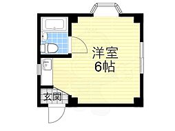 葵マンション ワンルームの間取図画像