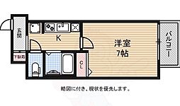 ARIOURA日本橋 1Kの間取図画像
