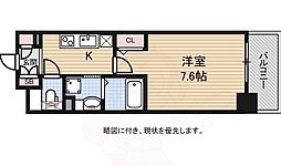 エグゼ心斎橋EAST 1Kの間取図画像
