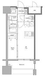エンクレスト博多スタイル 1DKの間取図画像
