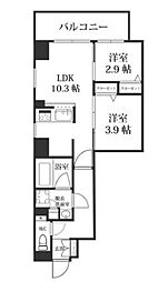 MODERN PALAZZO博多Bay 2LDKの間取図画像