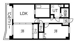 パグーロ東平尾 2LDKの間取図画像