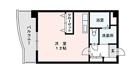 グレイスフルマンション東比恵 ワンルームの間取図画像
