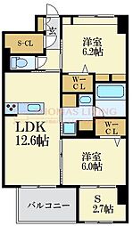 ブレス南福岡駅前 2SLDKの間取図画像