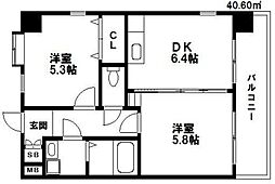 ウイングコートC館 6階