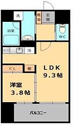 ピアパーク住吉 1LDKの間取図画像