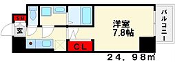パルク博多駅南 1Kの間取図画像