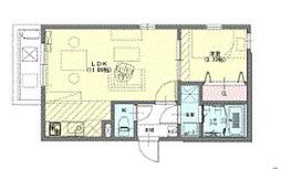 Q-STAGE住吉 1LDKの間取図画像