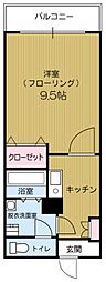 第3ケイコーマンション駅南 1Kの間取図画像