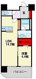 ウェルブライト博多ステーション 1LDKの間取図画像