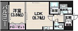 スタンドリバーしののめ 1LDKの間取図画像