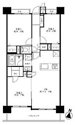 ライオンズプラザ蕨シティー 3LDKの間取図画像