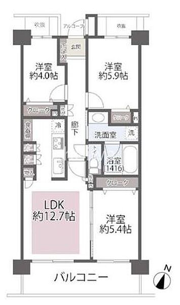間取りを拡大表示