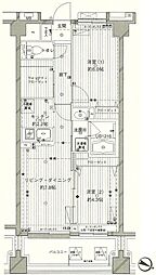 コスモリード西馬込 4階2LDKの間取り