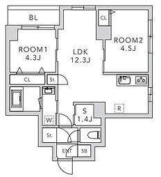 間取図画像 2SLDK