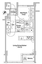 代官山BLESS 4階1LDKの間取り