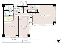 パークプレイス三田 6階2LDKの間取り