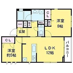 間取図画像 2LDK