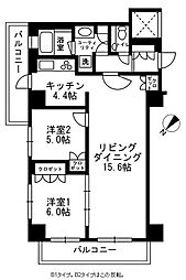 間取図画像 2LDK