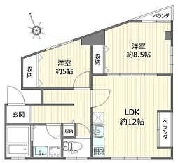 Place山王 2LDKの間取図画像