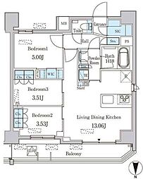 JP noie西蒲田 3LDKの間取図画像