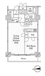 JPnoie恵比寿西 1LDKの間取図画像