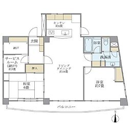 ティアラ恵比寿 2SLDKの間取図画像
