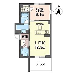 アルシアグランデ 三軒茶屋 1LDKの間取図画像