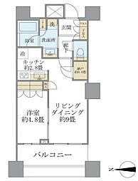 パークタワーグランスカイ 1LDKの間取図画像