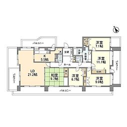 メゾン・ド・中目黒 4LDKの間取図画像