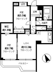 ガーデンフォート目黒 2LDKの間取図画像