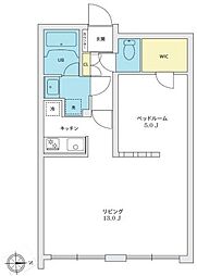 プライムアーバン学芸大学 1LDKの間取図画像