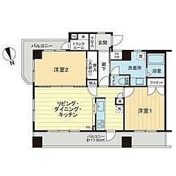 シンシア白金山北ホームズ 2LDKの間取図画像