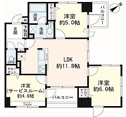 ラ・フォルム池尻大橋 3LDKの間取図画像