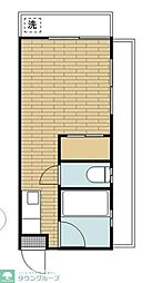 多摩都市モノレール 大塚・帝京大学駅 徒歩11分の賃貸アパート 2階1Kの間取り