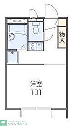JR中央線 八王子駅 バス12分 川口川橋下車 徒歩10分の賃貸マンション 1階1Kの間取り