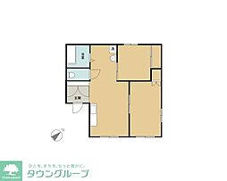 JR中央線 西八王子駅 徒歩10分の賃貸アパート 1階2Kの間取り