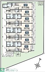 MELDIA長沼II 1階1Kの間取り