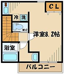 リブリ・M ファースト 2階1Kの間取り