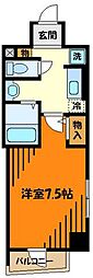 JR中央線 八王子駅 徒歩8分の賃貸マンション 9階1Kの間取り