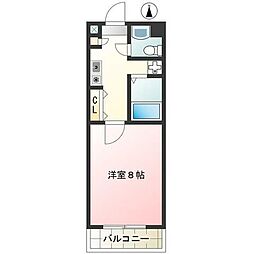 JR中央線 西八王子駅 徒歩18分の賃貸マンション 5階1Kの間取り