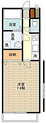 京王線 京王八王子駅 徒歩14分の賃貸マンション 1階1Kの間取り