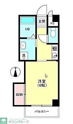 JR中央線 日野駅 徒歩2分の賃貸マンション 3階1Kの間取り